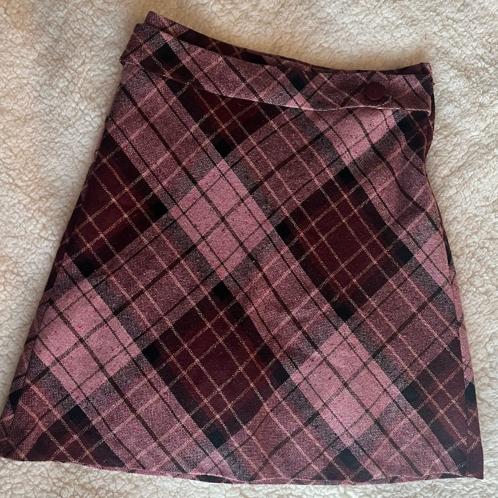 H&M Plaid Skirt, Wool Blend